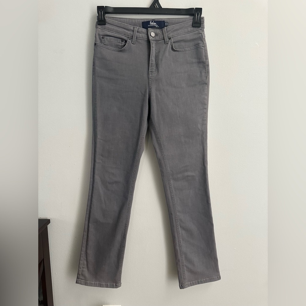 Boden The Trafalgar Straight Leg Jeans Stretch Gray Size 4 P